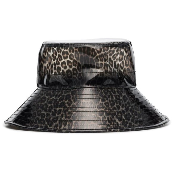 Maison Michel Charlotte leopard print bucket hat